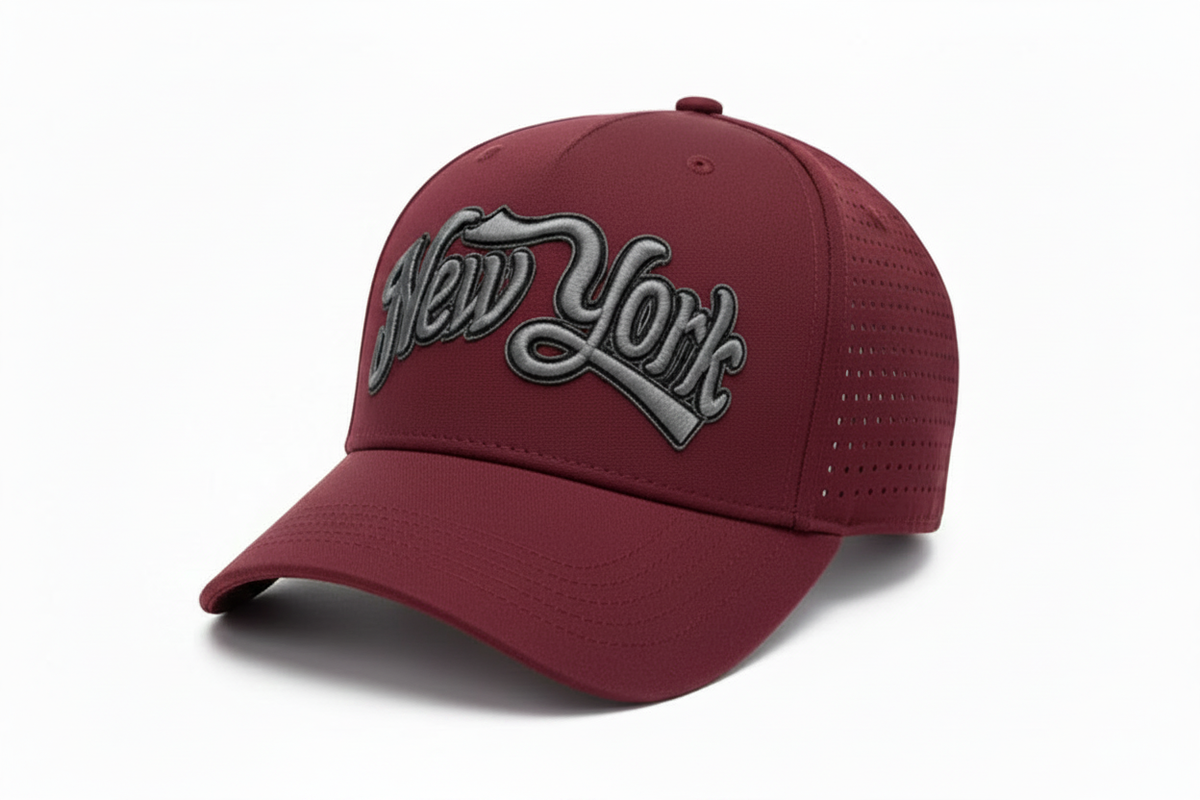 New York Script Classic Cap - Maroon