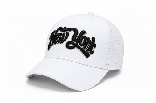 New York Script Classic Cap - White