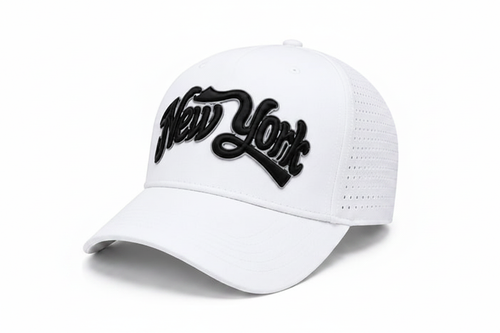 White New York Script Cap
